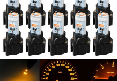 10Pcs Blue T5 74 37 SMD Car LED Dashboard Instrument Interior Light Accessories