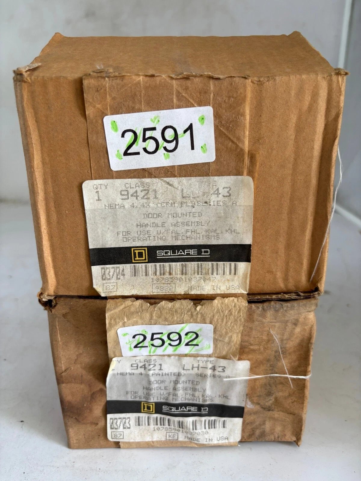 Square D 9421 LH43 Door Mounted Handle Assembly NEMA 4 Series A 1 Per Order