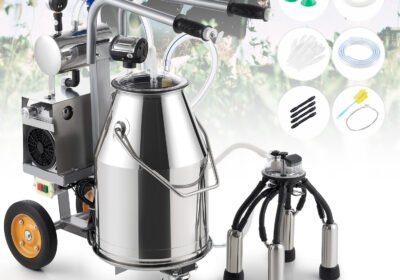 CREWORKS 25L Electric Milking Machine Farm Cow Milk Machine 304 Stainless Steel