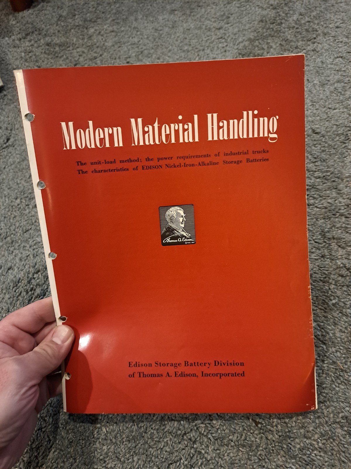 Modern Material Handling Edison Storage Battery Division Reference Book