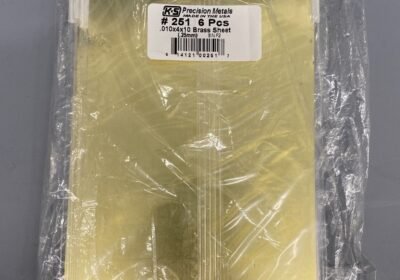 KS Precision Metals Brass Sheet 0.010X 4X10 6 Sheets, #KS251 25mm New / Sealed