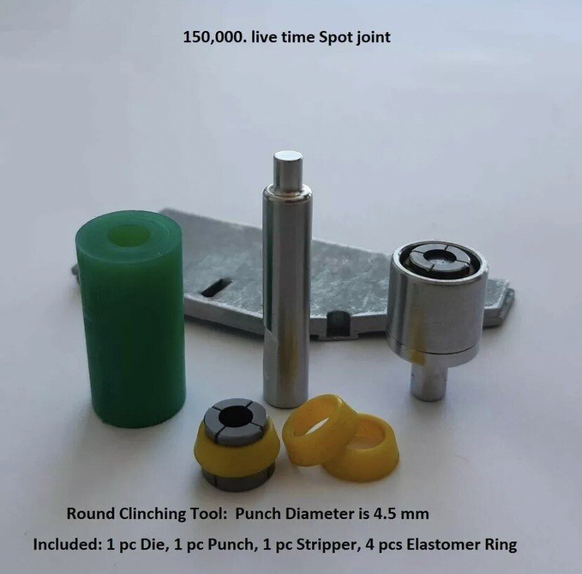 Clinching Tool Punch & Anvil for Joining Sheet Metal