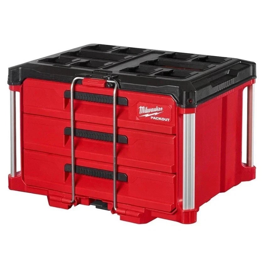 Milwaukee 48-22-8443 PACKOUT 3 Drawer Durable Tool Box w/ 50lbs Capacity