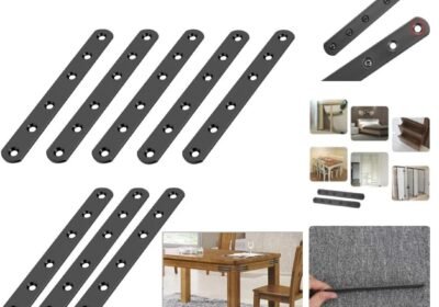 8-Pack 6 Inch Black Stainless Steel Flat Plates – Perfect for Structural Repairs