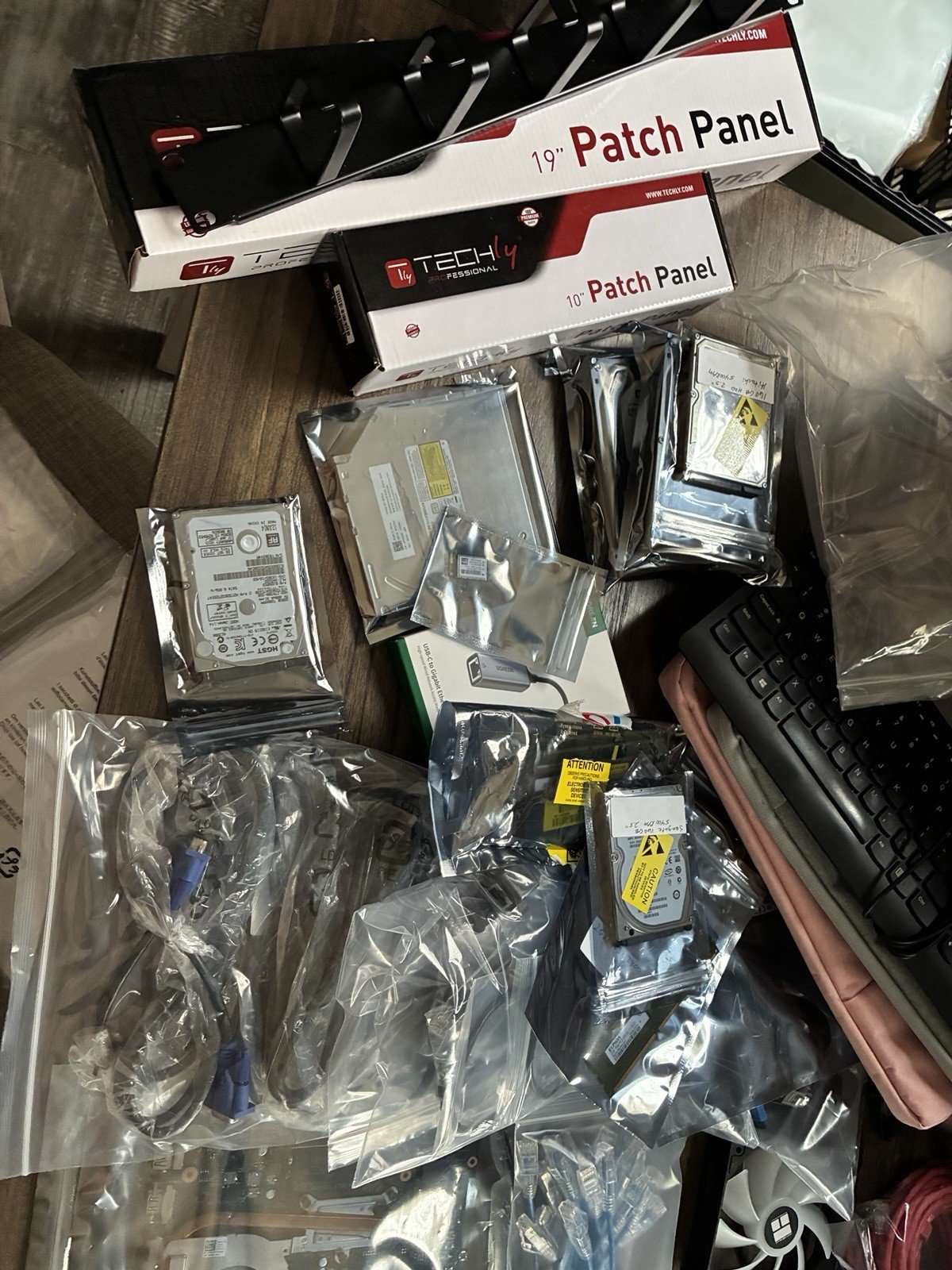 computer components parts lot, New & Used. Network Cables,Fiber,Connectors