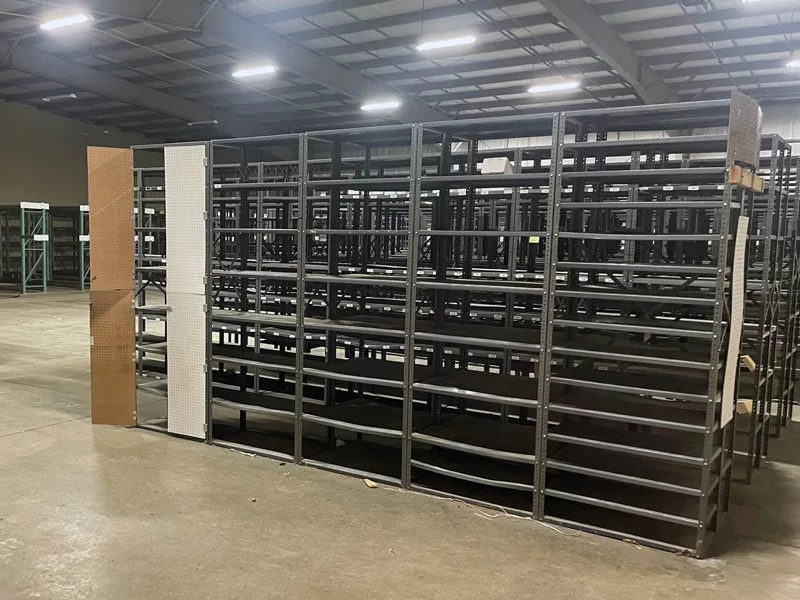 Used Nut & Bolt Steel Shelving – 18″D x 35″W x 8’H