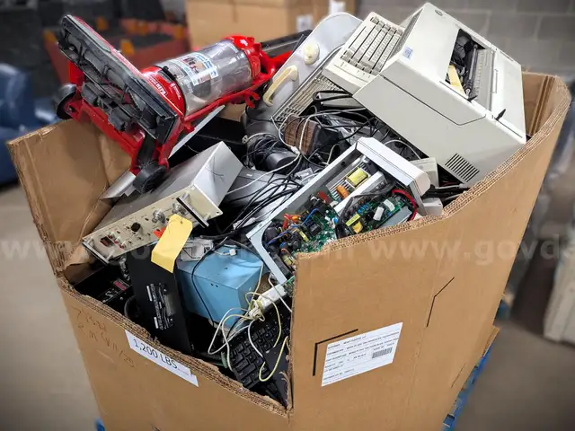 Bin of Scrap Electronics