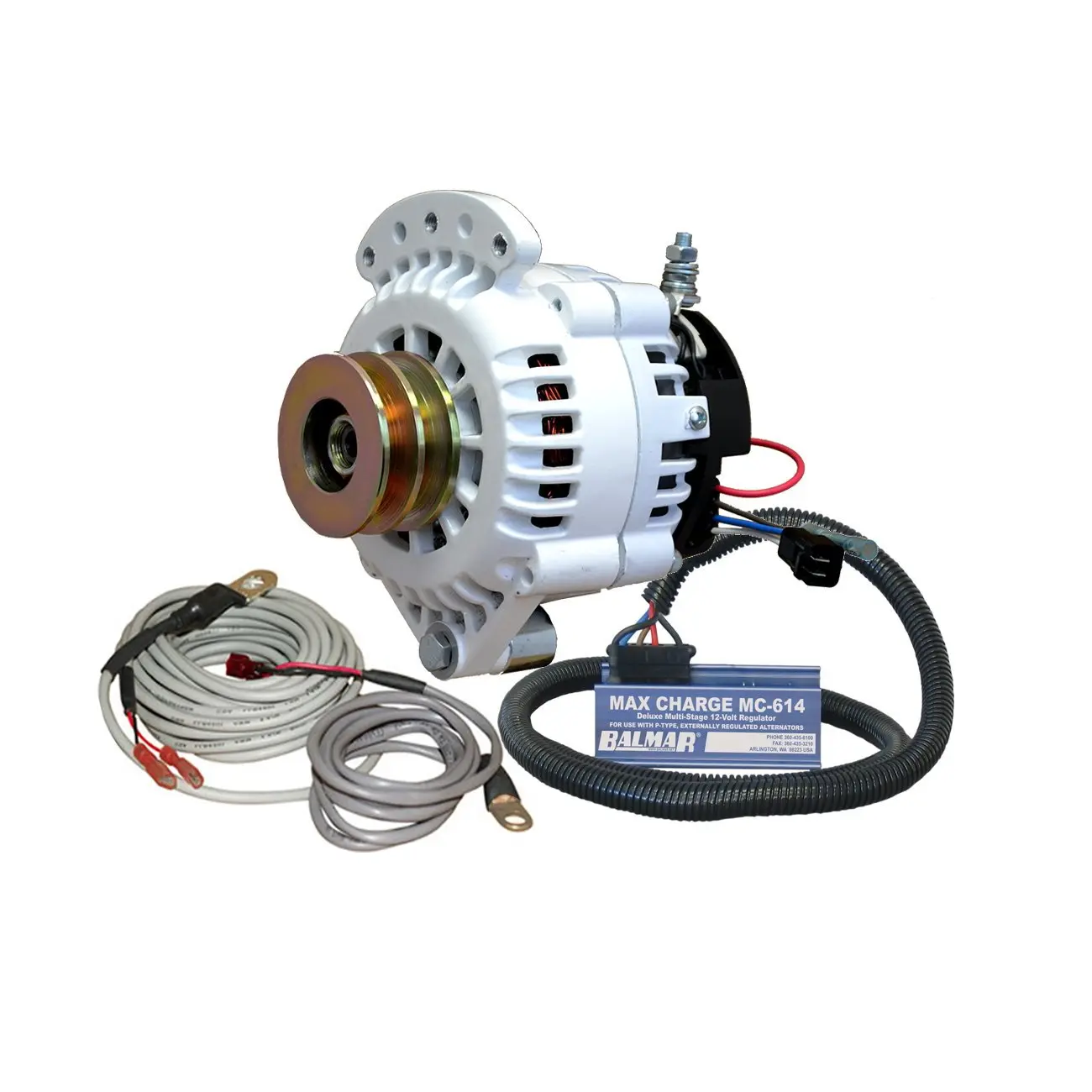 6-Series Alternator Kit w/MaxCharge, 12V, 100A, 1″ or 2″, DV