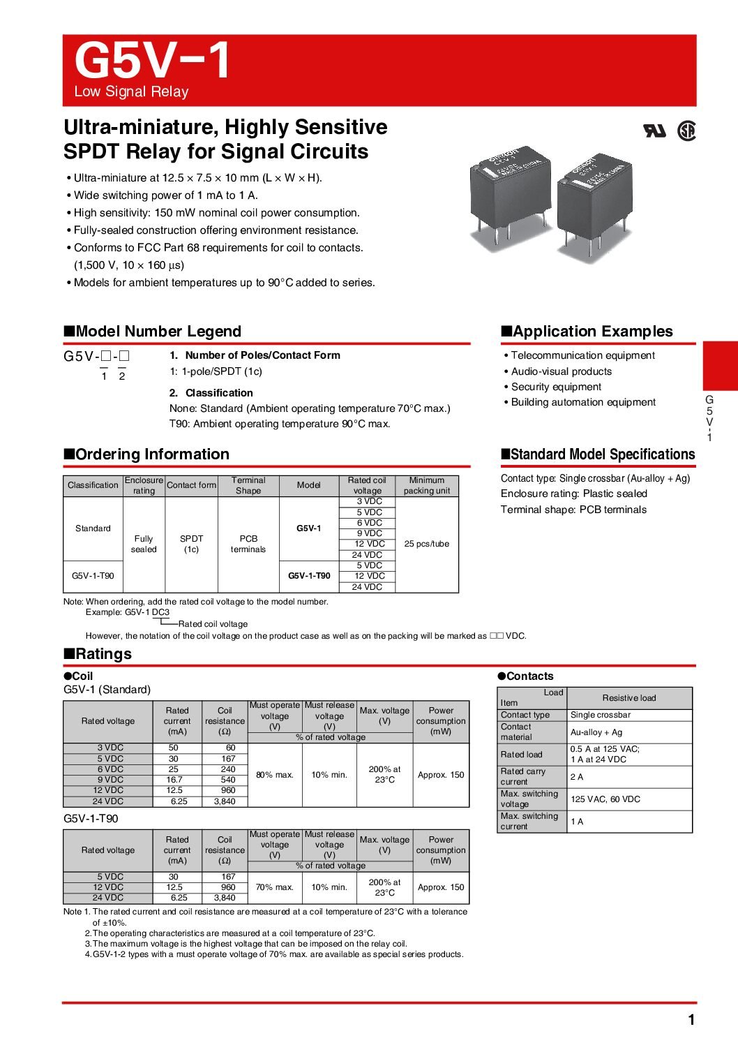 G5V-1 Low Signal Relay
