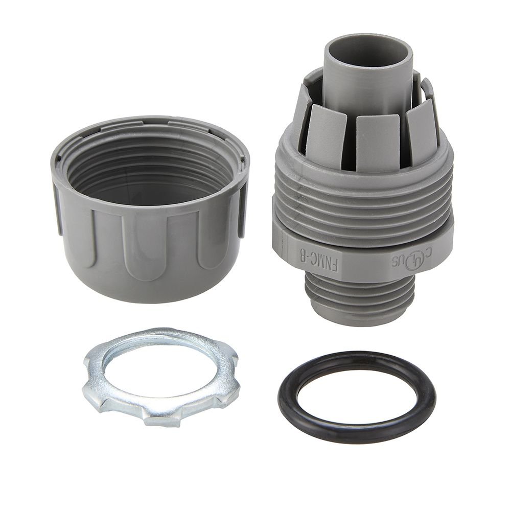 1/2 in. NPT Straight Liquid Tight Conduit Fitting Connectors (25 Pack)